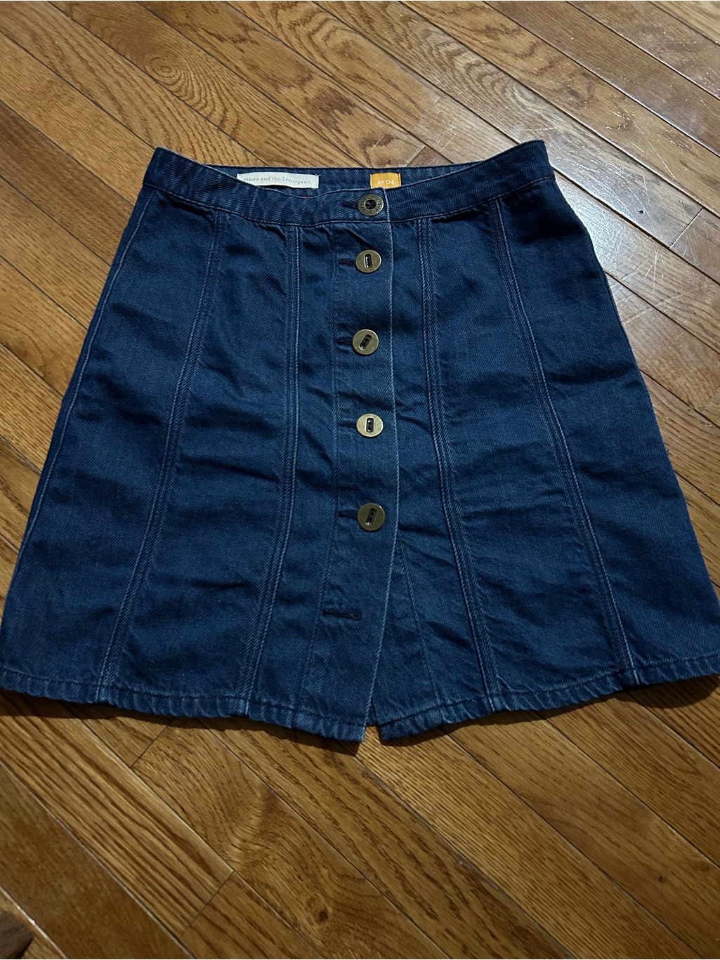 Like New! Anthropologie Pilcro, And Letterpress Denim Skirt Size 4